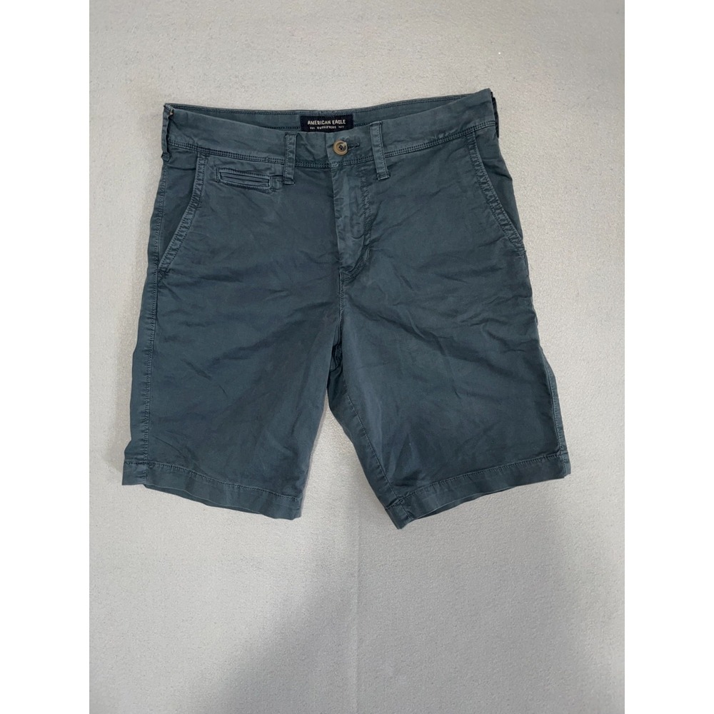 American Eagle Outfitters Chino Shorts Mens 28 Charcoal Gray Cotton Stretchβ